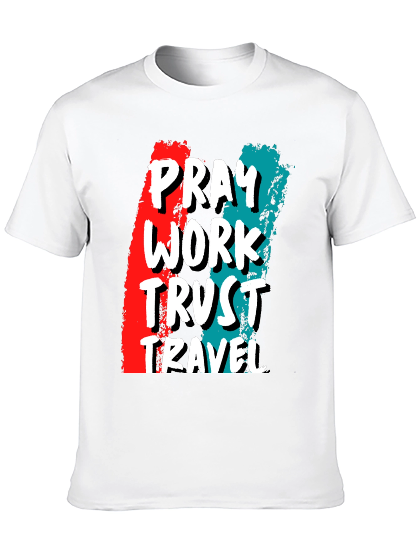 Pray Work Trust Travel Graphic Tee