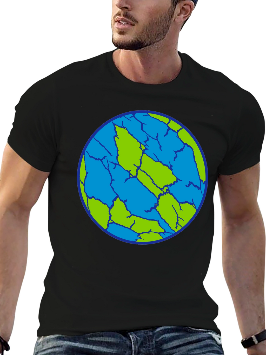 Cracked Earth T-Shirt - Unique Planet Design