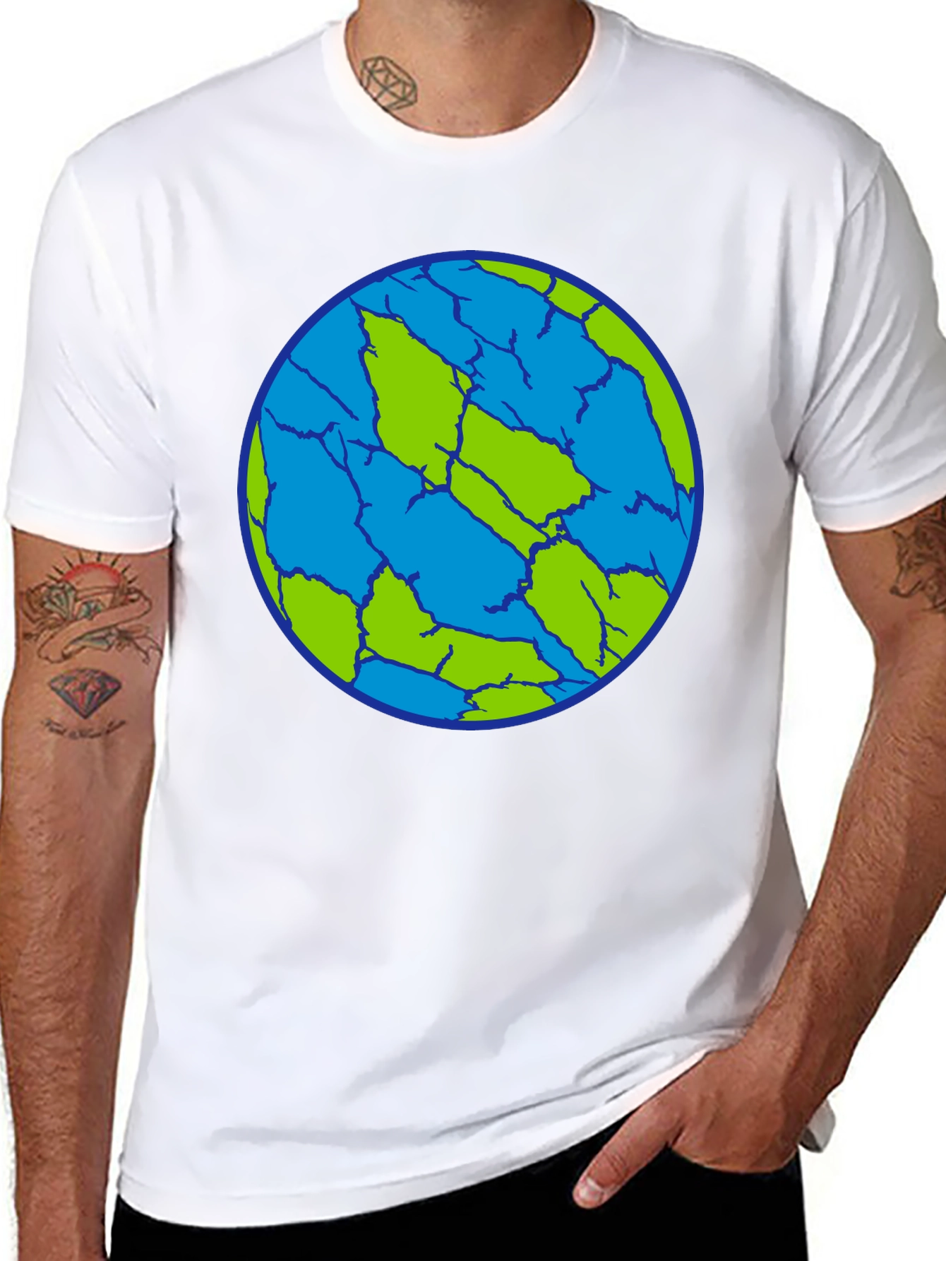 Cracked Earth T-Shirt - Unique Planet Design