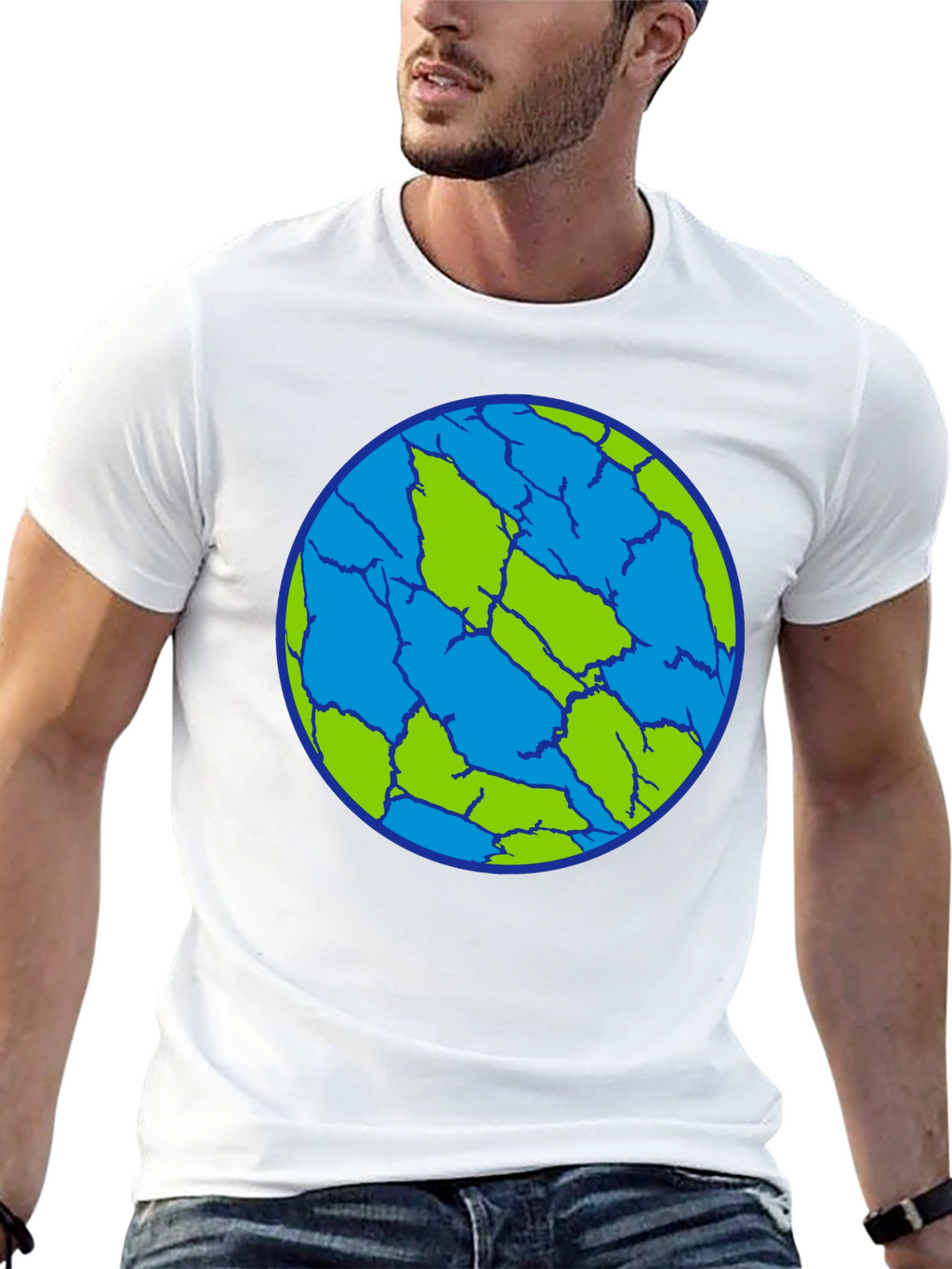 Cracked Earth T-Shirt - Unique Planet Design