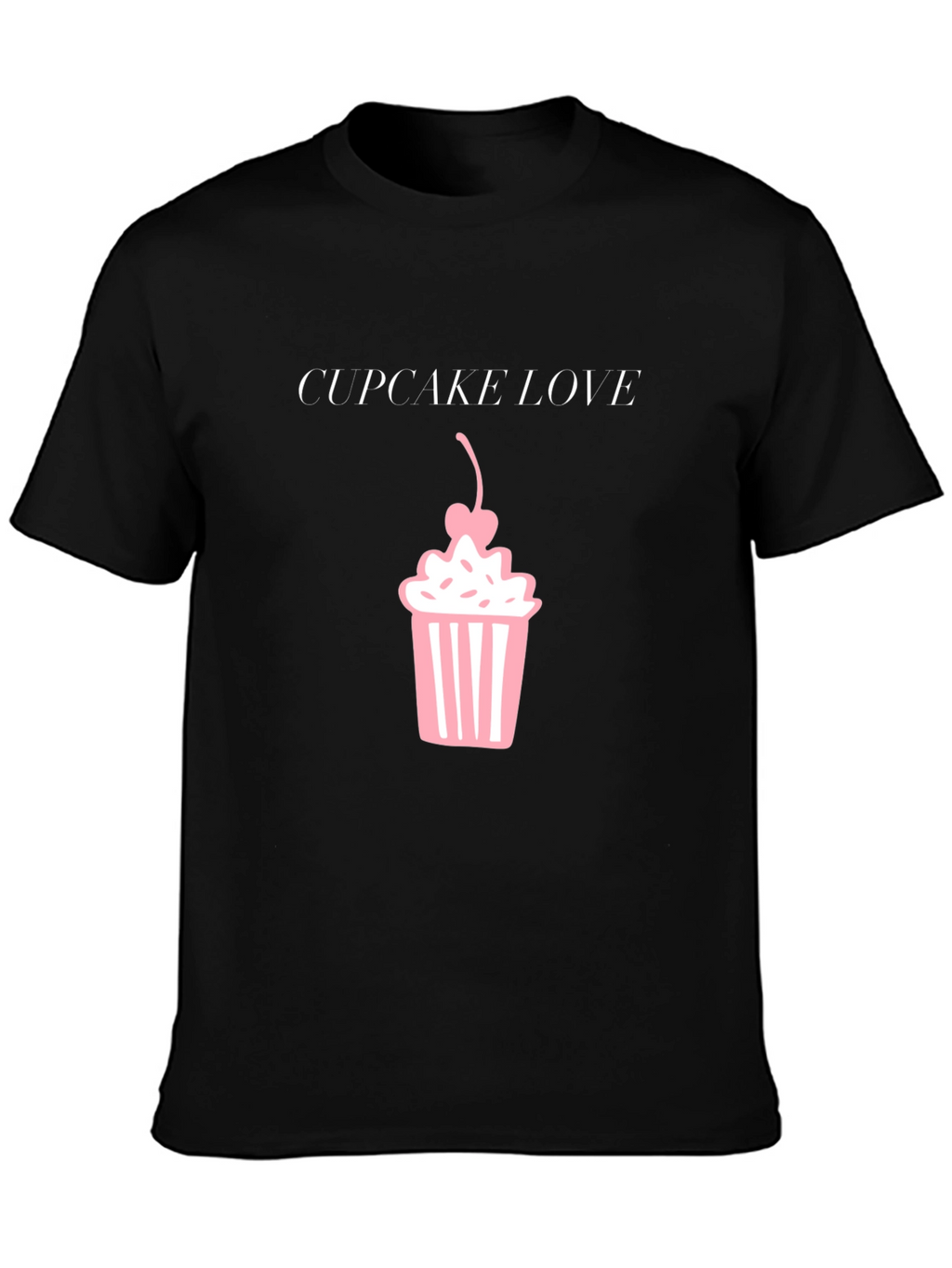 Cupcake Love Graphic T-Shirt - Black
