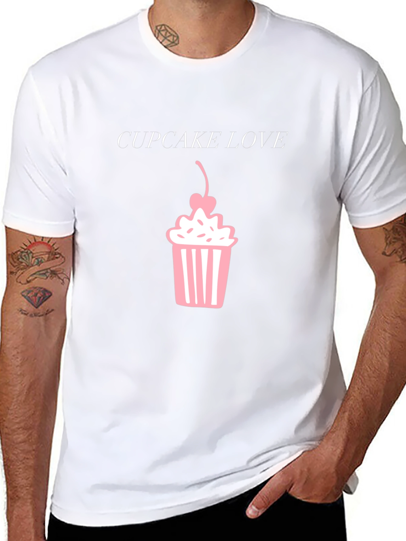Cupcake Love Graphic T-Shirt - Black