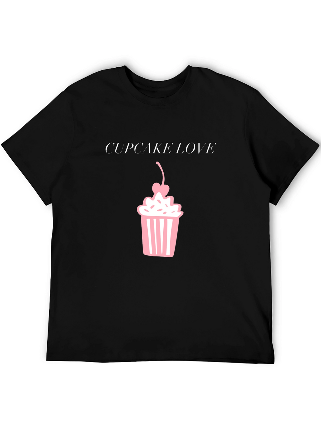 Cupcake Love Graphic T-Shirt - Black