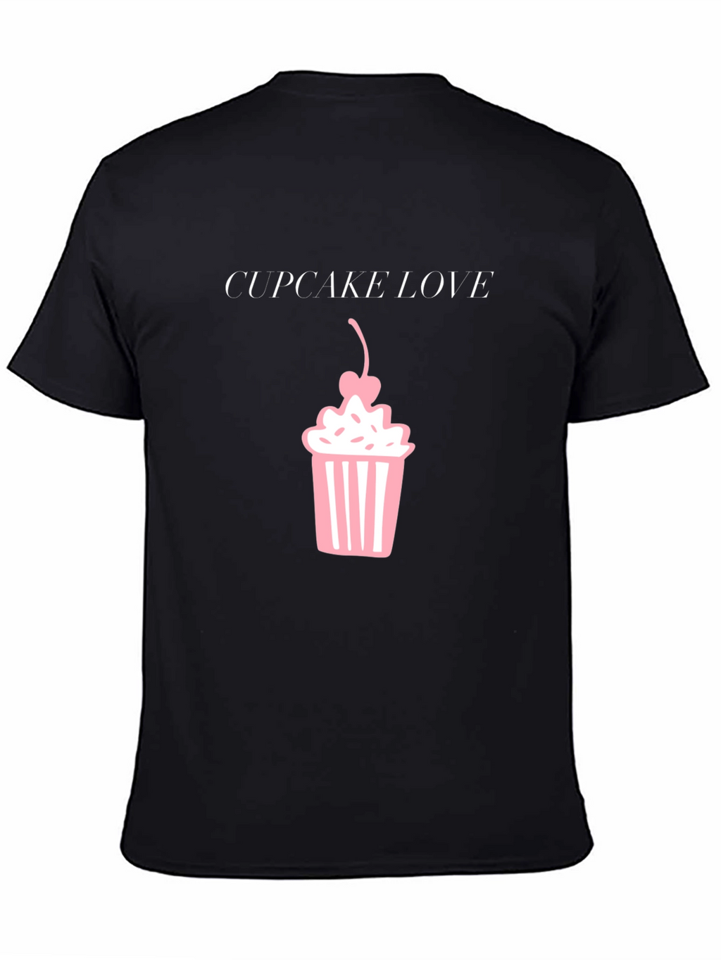 Cupcake Love Graphic T-Shirt - Black