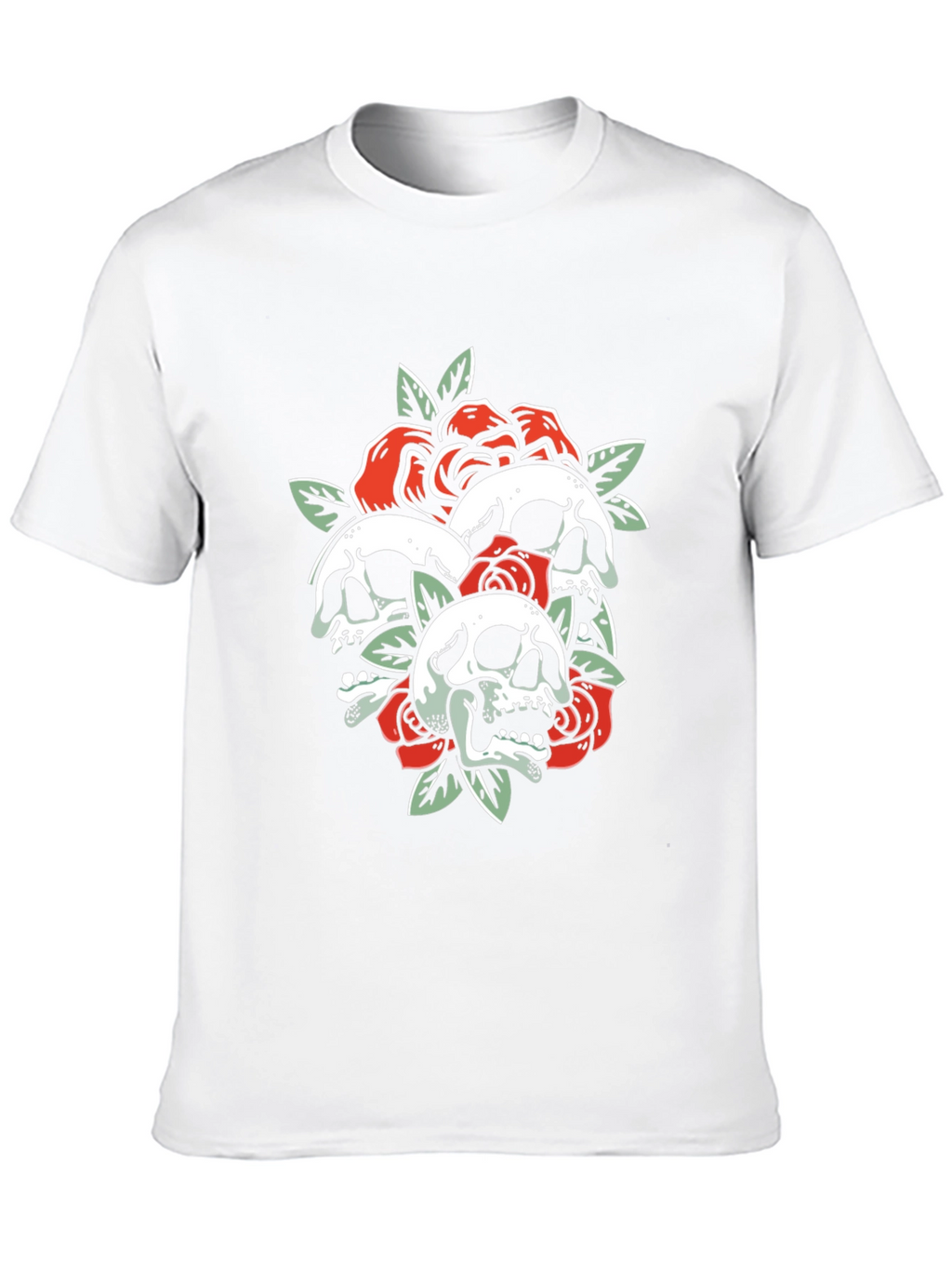 Skull & Roses Graphic Tee - Black T-Shirt