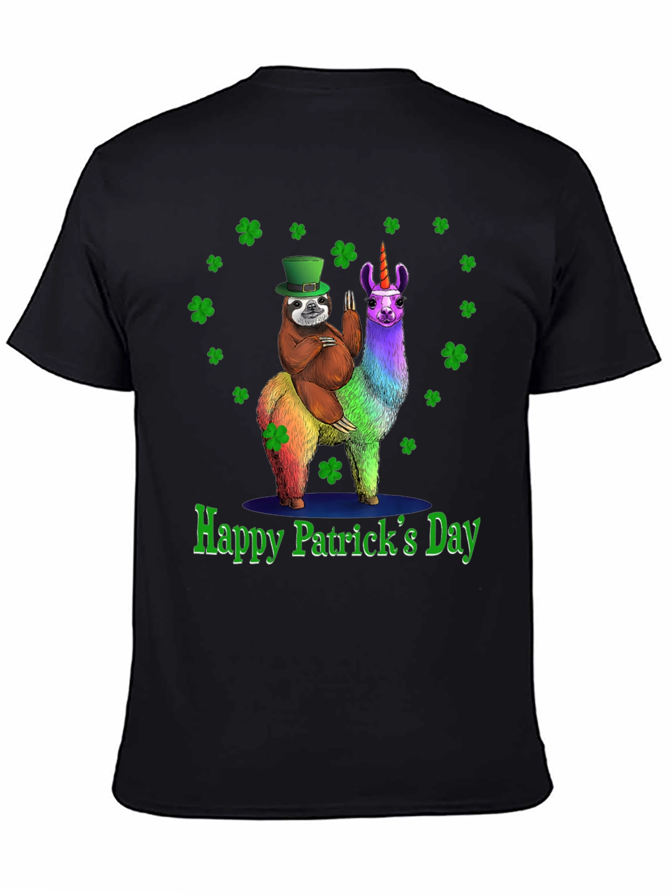 St. Patricks Day Sloth Llama Unicorn T-Shirt