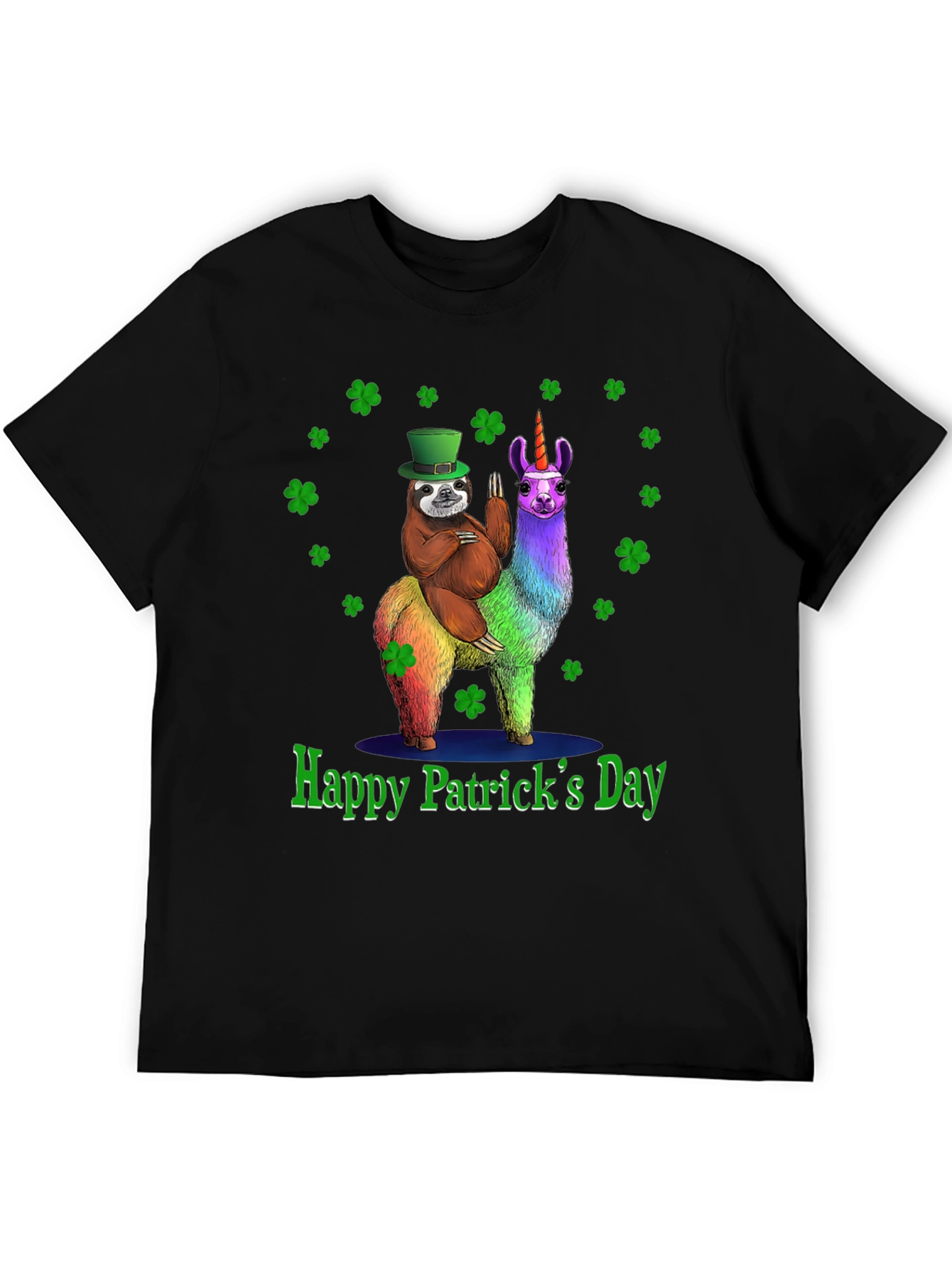 St. Patricks Day Sloth Llama Unicorn T-Shirt