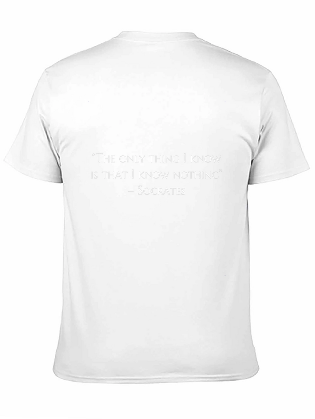 Socrates Quote T-Shirt - I Know Nothing