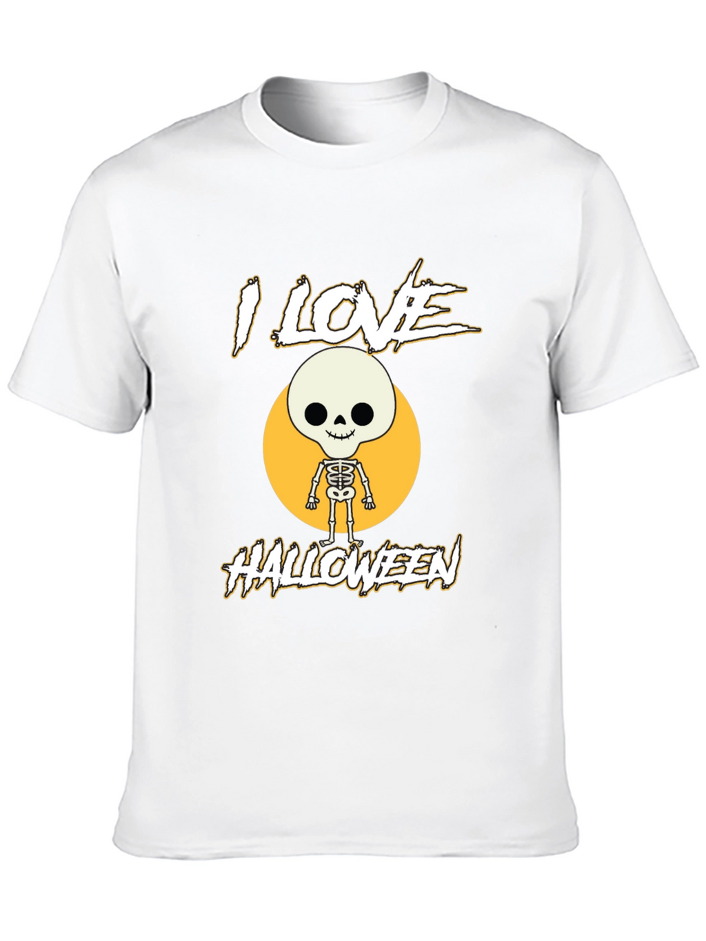 I Love Halloween Skeleton Graphic Tee