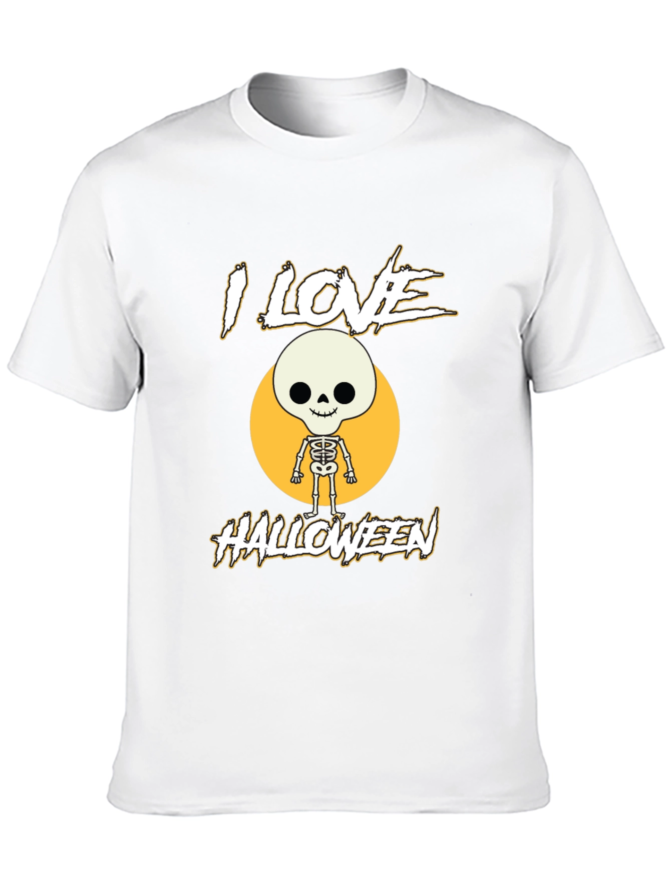 I Love Halloween Skeleton Graphic Tee