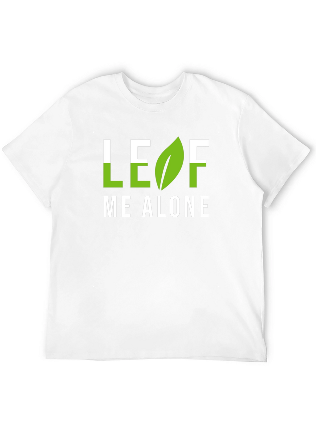 Leaf Me Alone Graphic T-Shirt - Black
