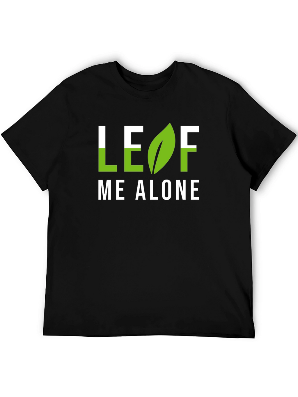 Leaf Me Alone Graphic T-Shirt - Black