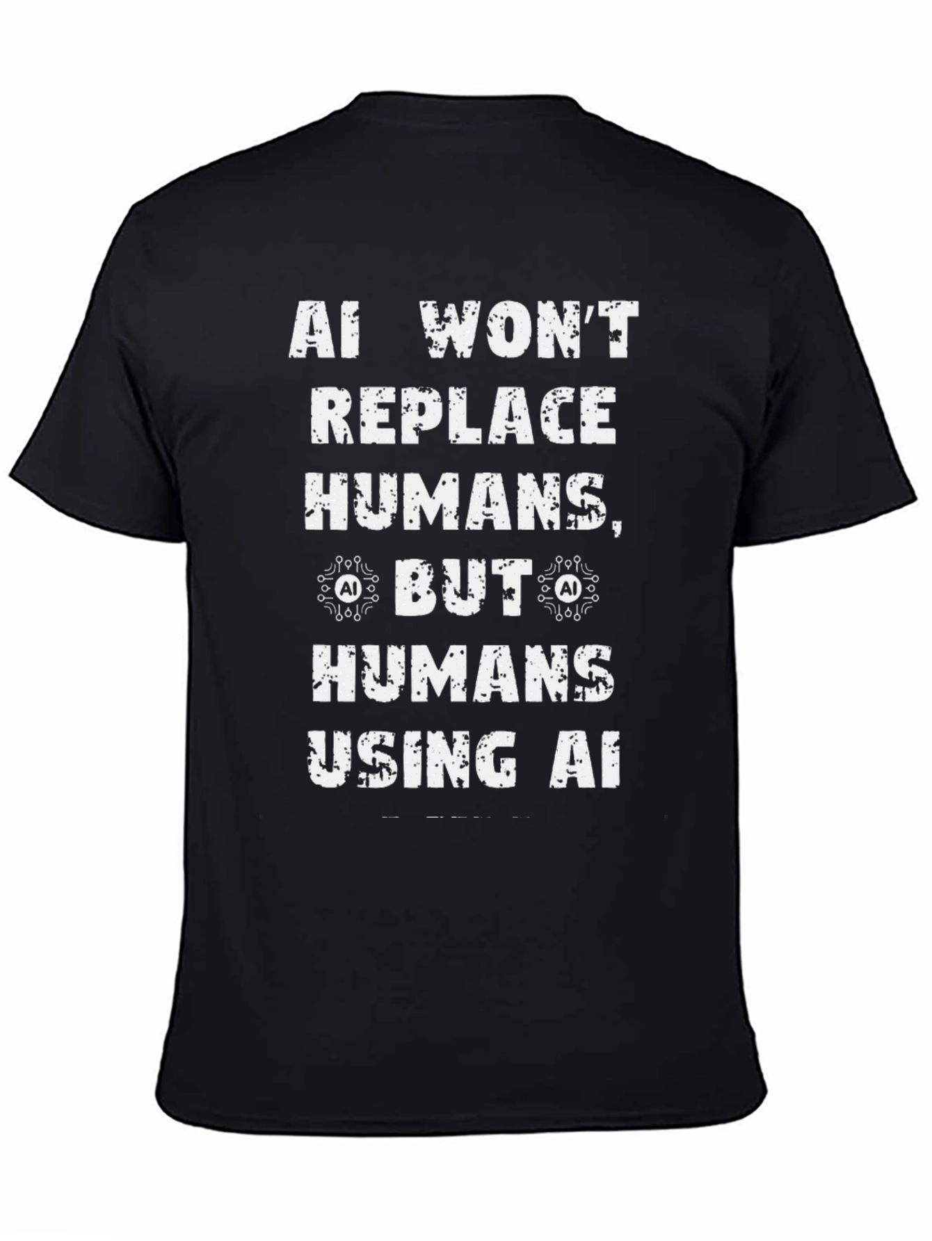 AI Humor Graphic Tee - Humans Using AI