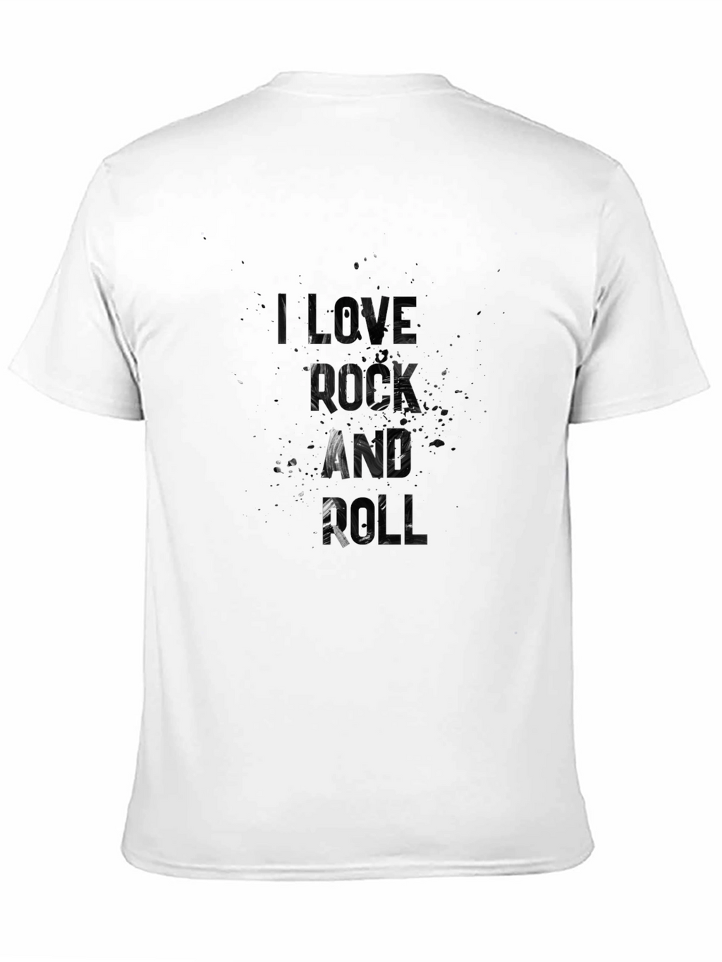 I Love Rock and Roll Mens Black Graphic T-Shirt