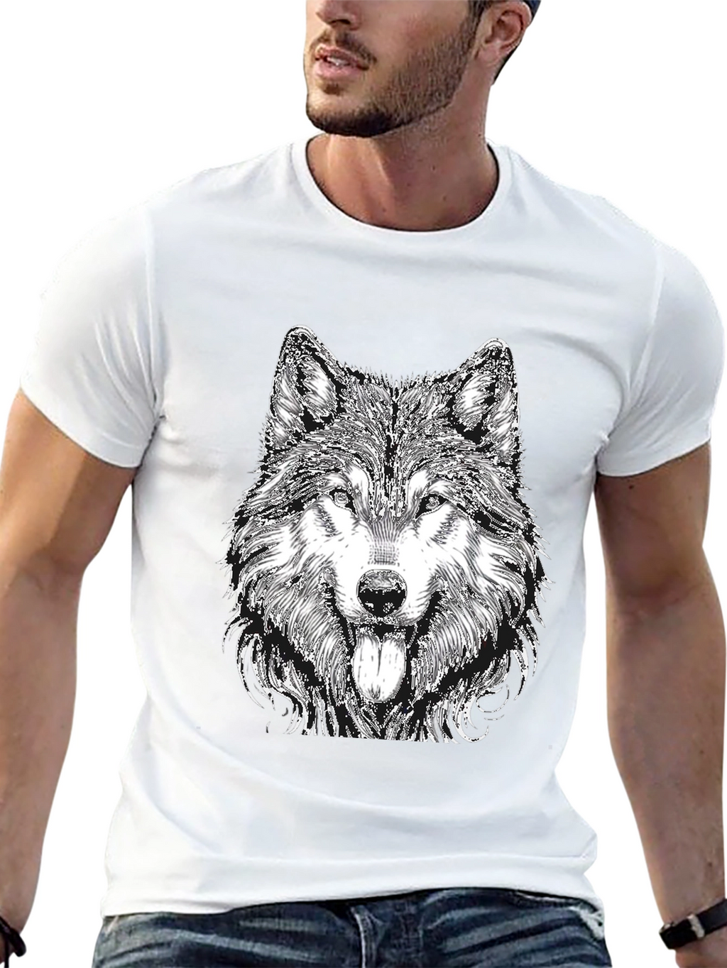 Wolf Graphic Tee - Black