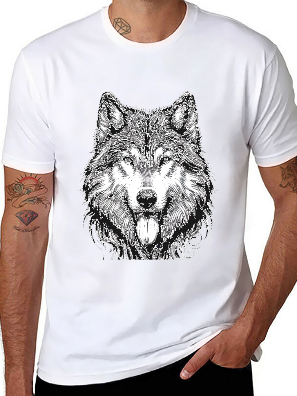 Wolf Graphic Tee - Black