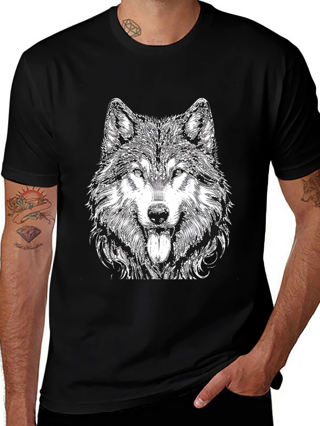 Wolf Graphic Tee - Black