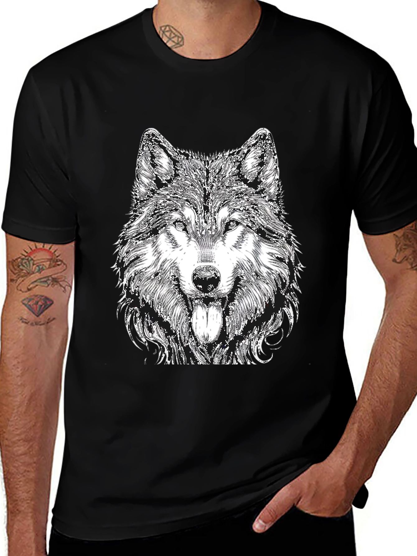 Wolf Graphic Tee - Black
