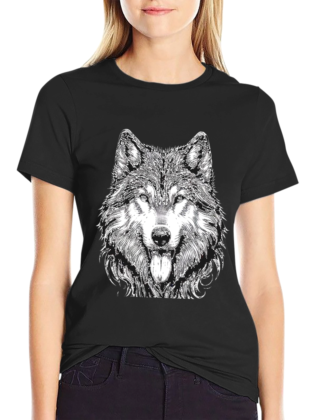 Wolf Graphic Tee - Black