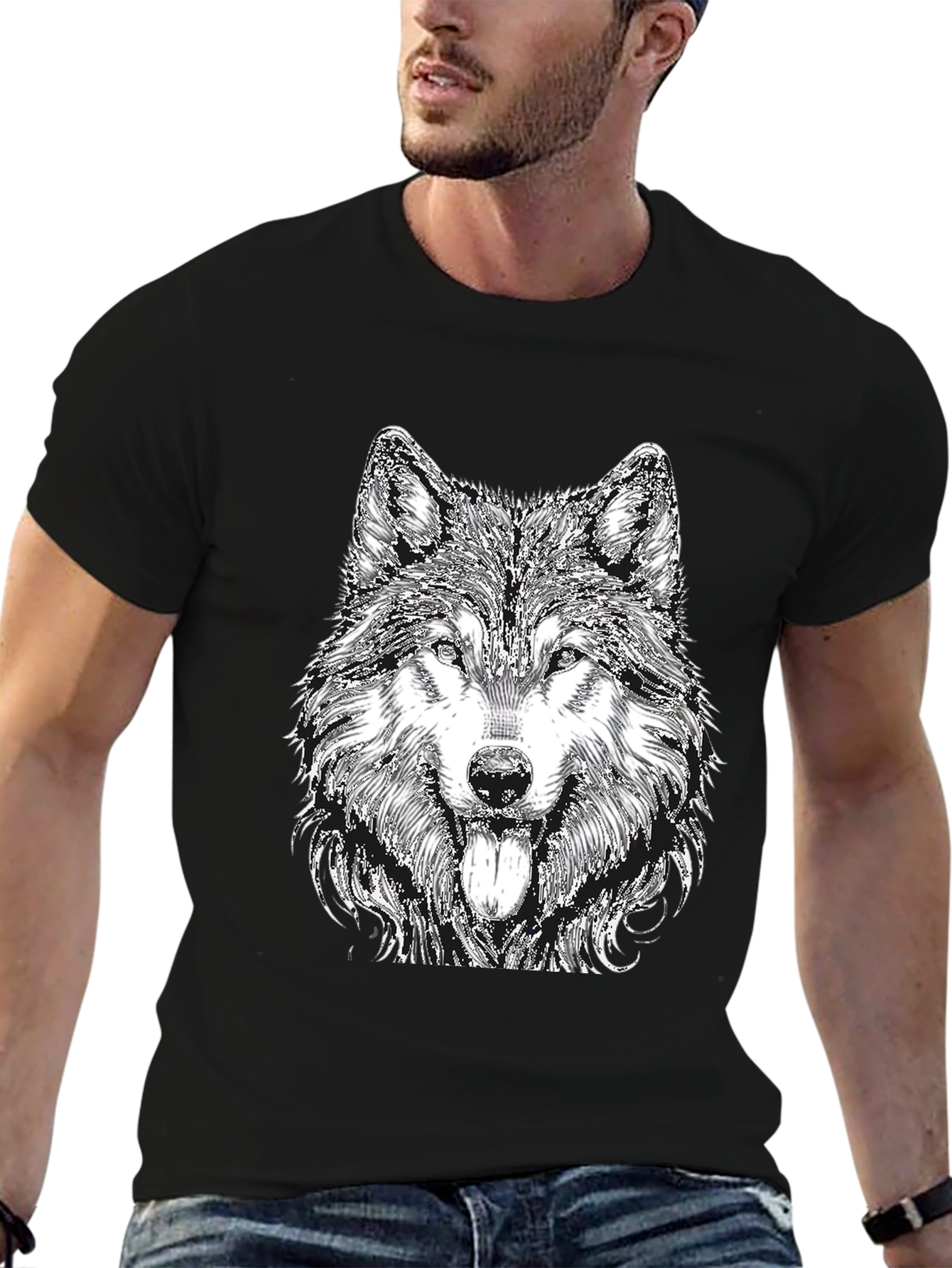 Wolf Graphic Tee - Black