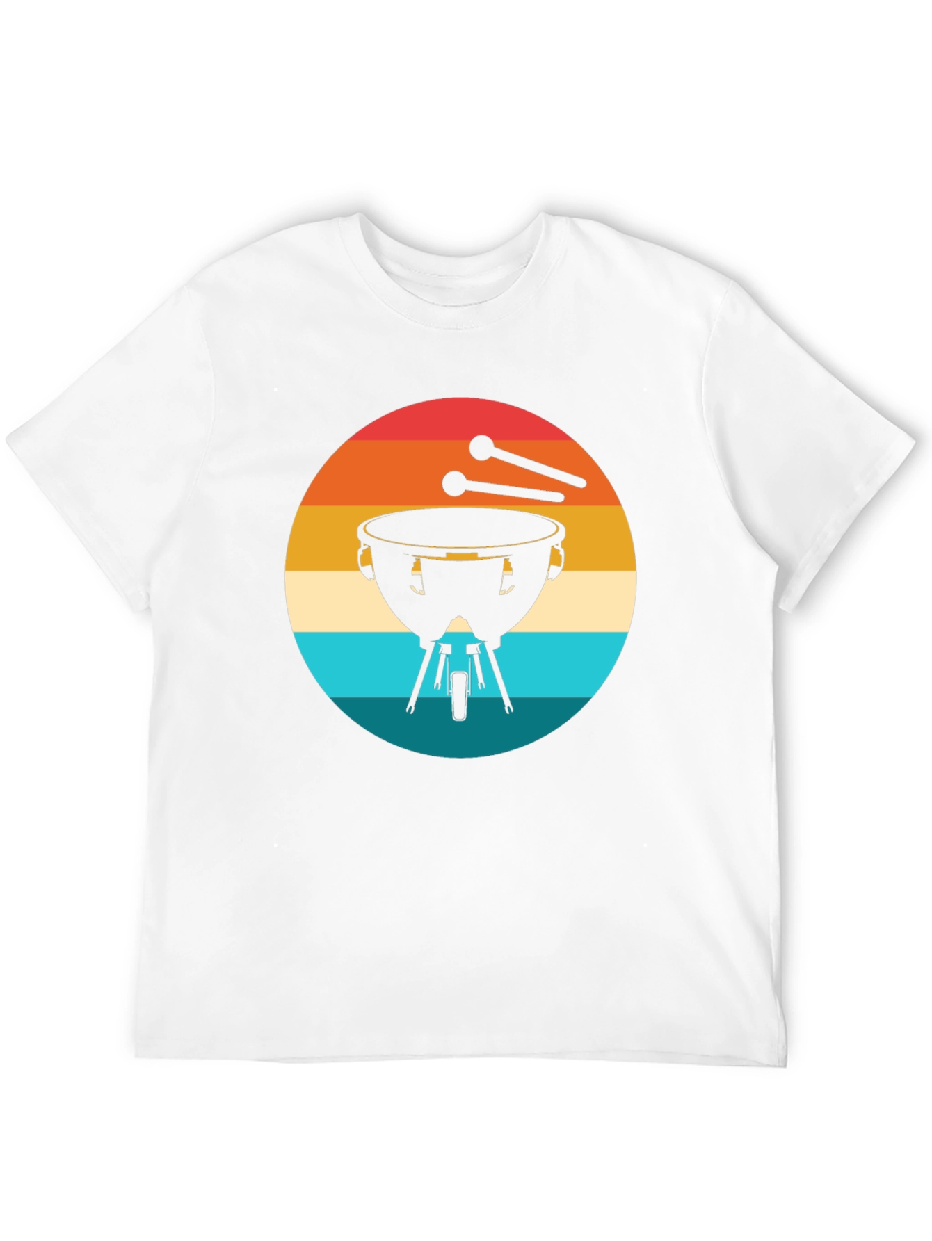 Retro Timpani Drummer Black T-Shirt