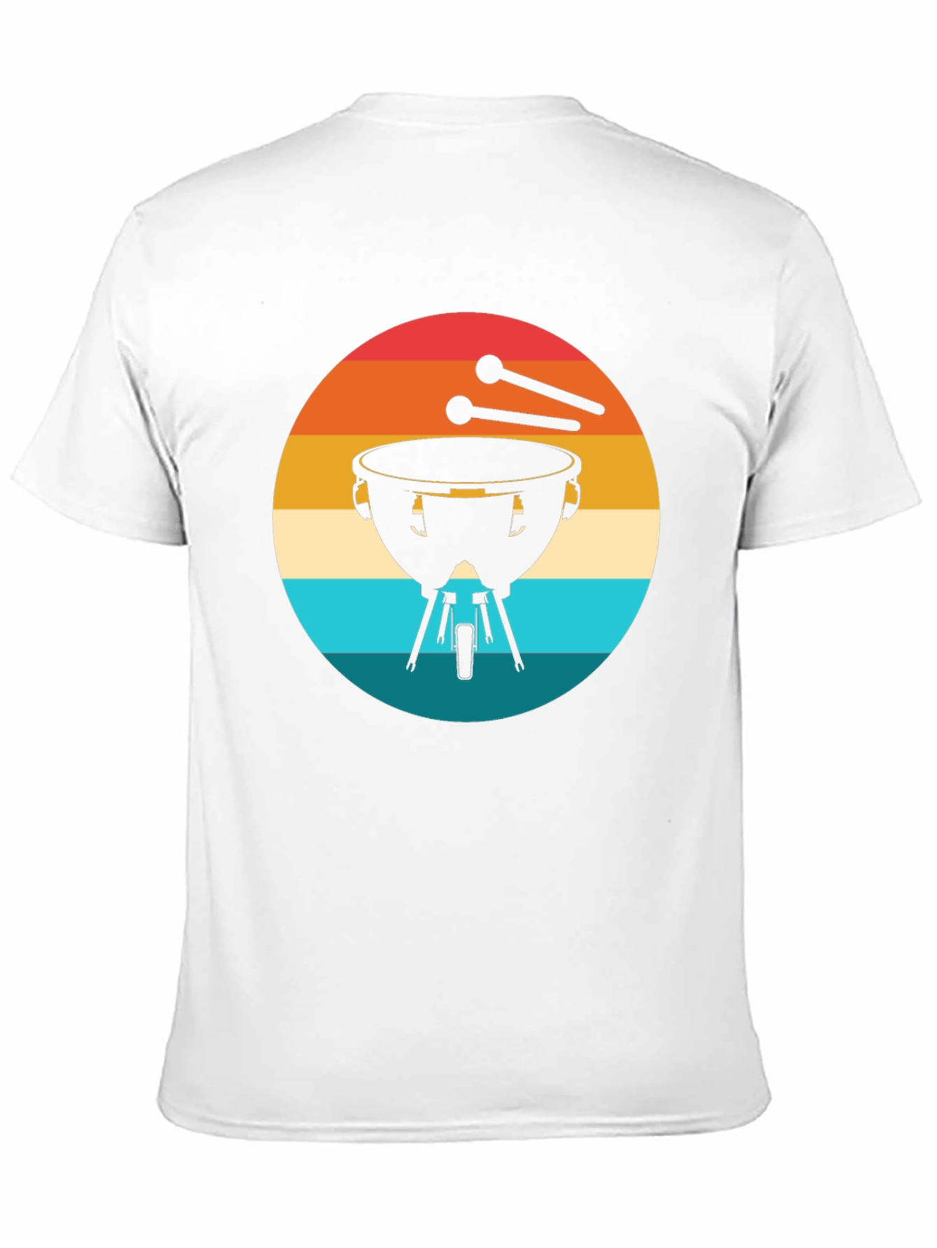 Retro Timpani Drummer Black T-Shirt