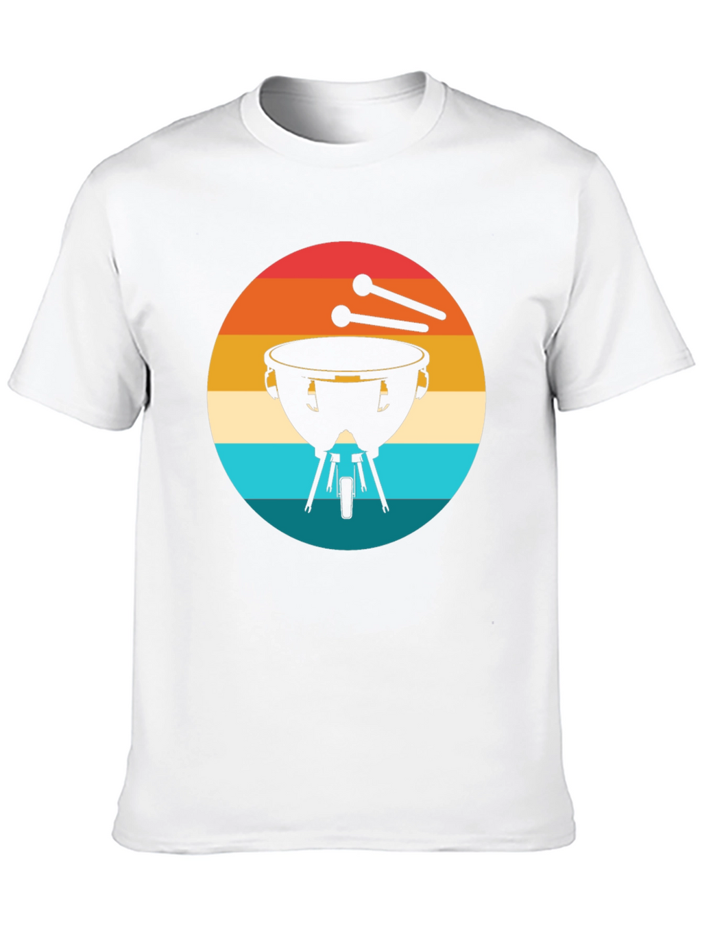Retro Timpani Drummer Black T-Shirt