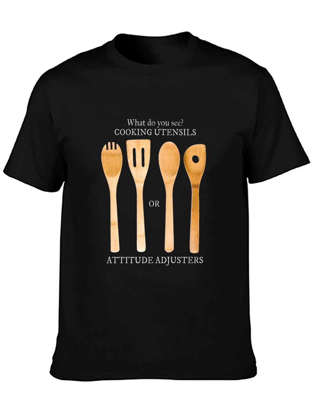 Attitude Adjuster T-Shirt - Funny Kitchen Utensil Design