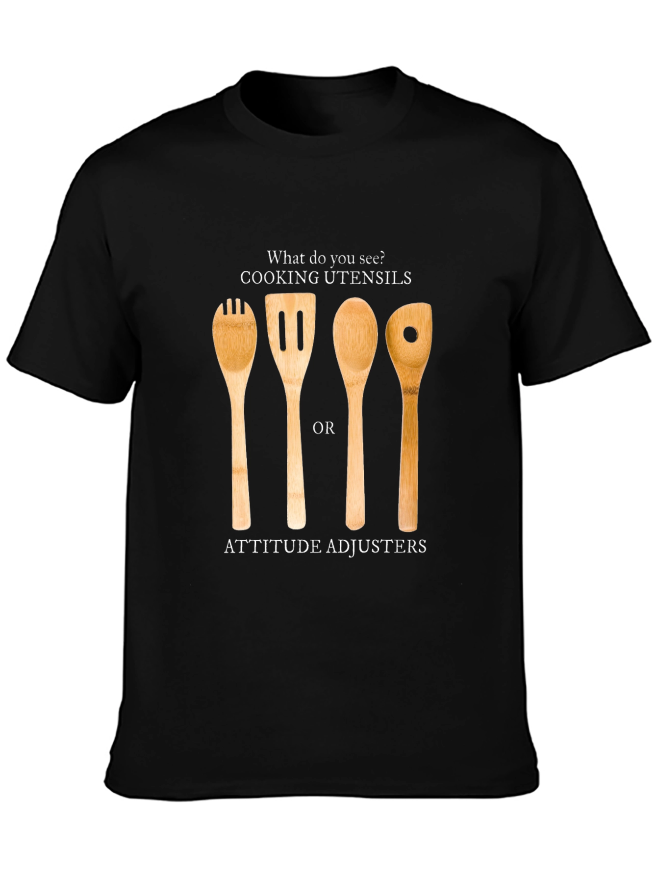 Attitude Adjuster T-Shirt - Funny Kitchen Utensil Design