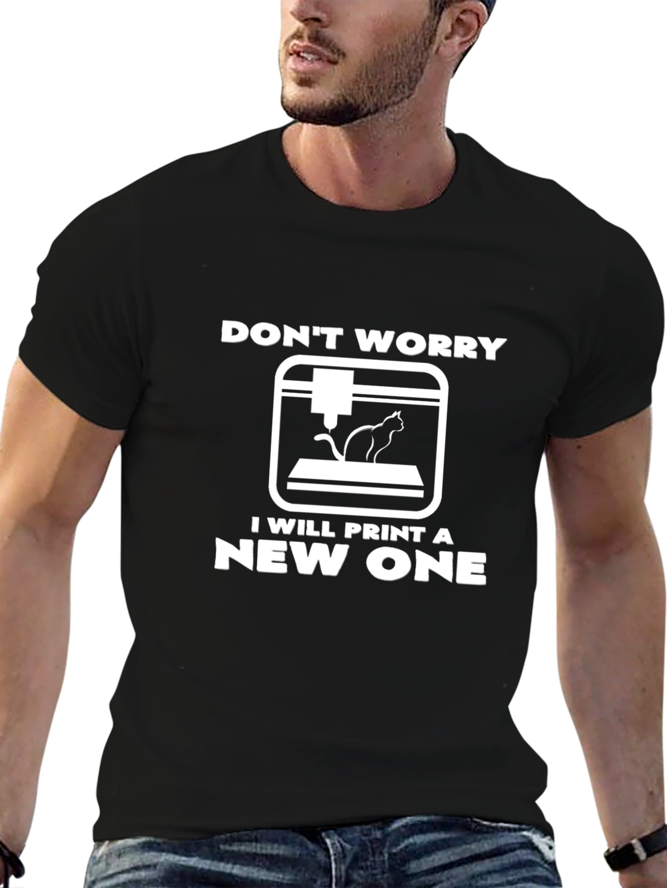 3D Printing Cat Lover T-Shirt - Funny Geek Tee