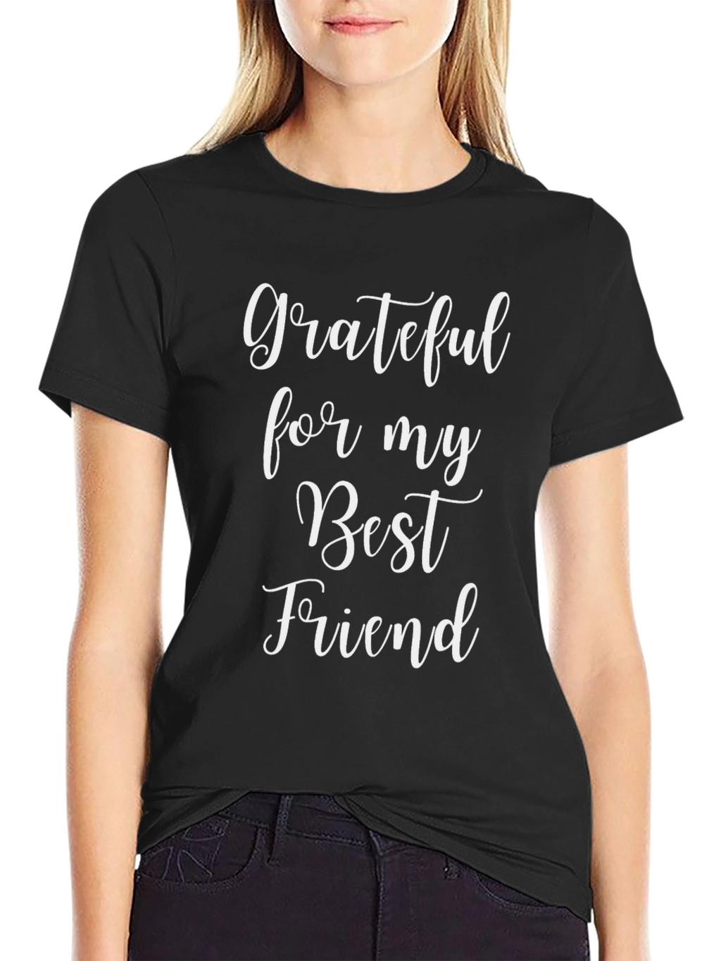 Grateful for My Best Friend Black T-Shirt
