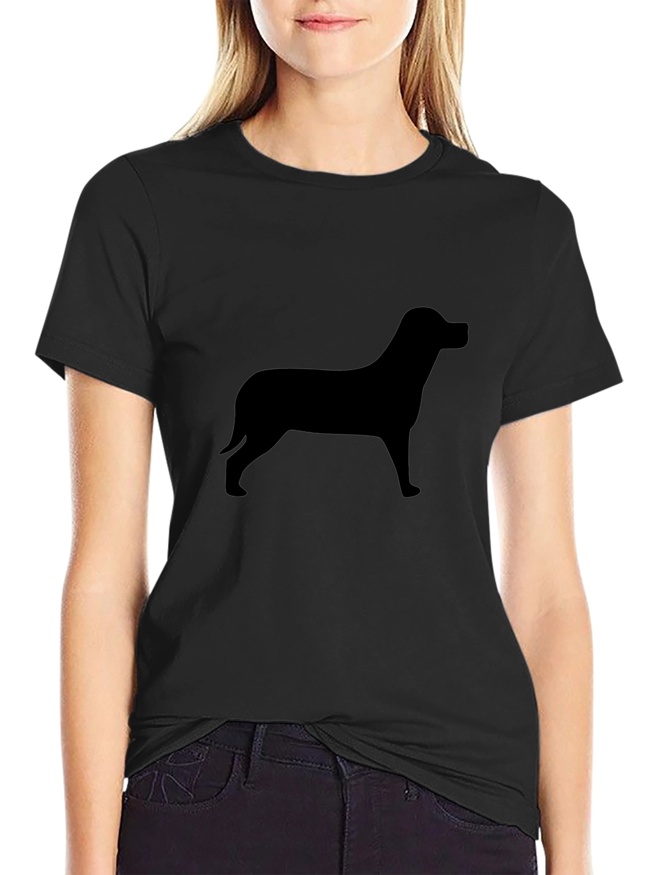Black Dog Silhouette Tee - Mens Graphic T-Shirt