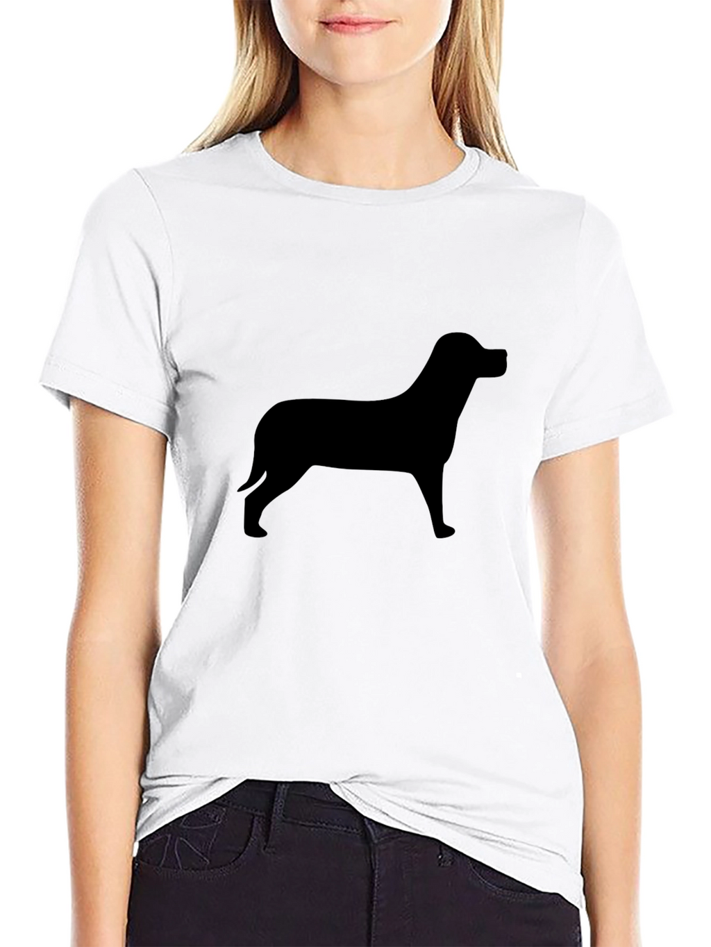 Black Dog Silhouette Tee - Mens Graphic T-Shirt
