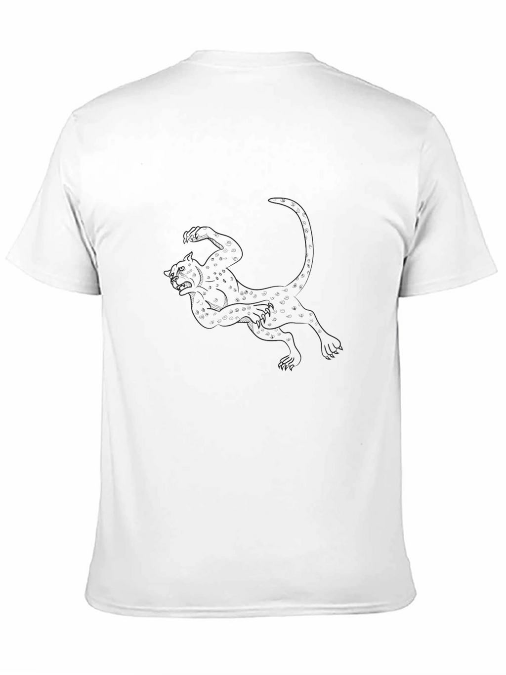 Mens Black Graphic Tee - Lion Design