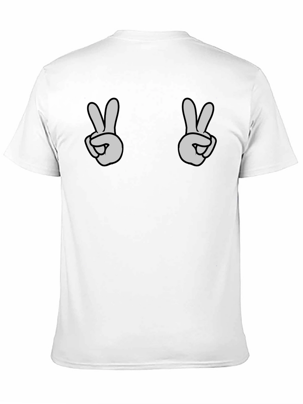Peace Sign Graphic Tee - Black Casual Shirt