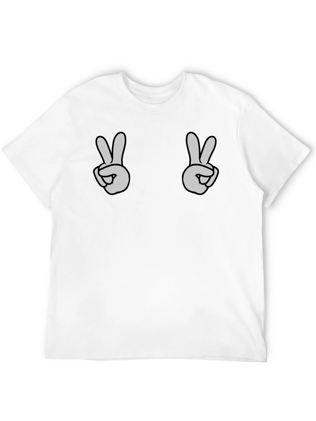 Peace Sign Graphic Tee - Black Casual Shirt