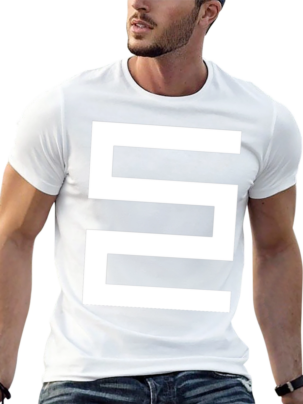 Abstract Geometric Graphic Black T-Shirt