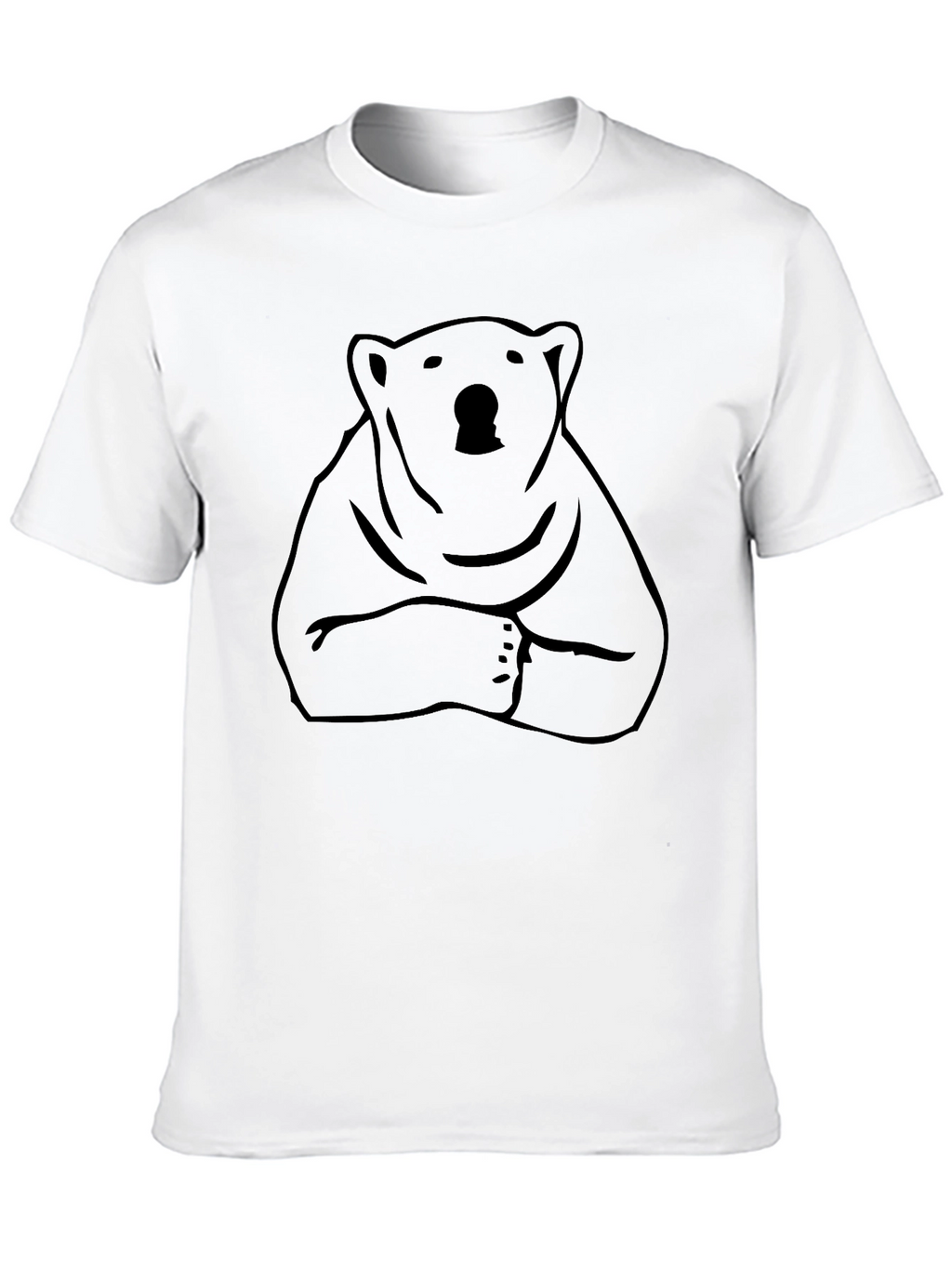 Cool Bear Graphic Tee - Relaxed Fit Black T-Shirt