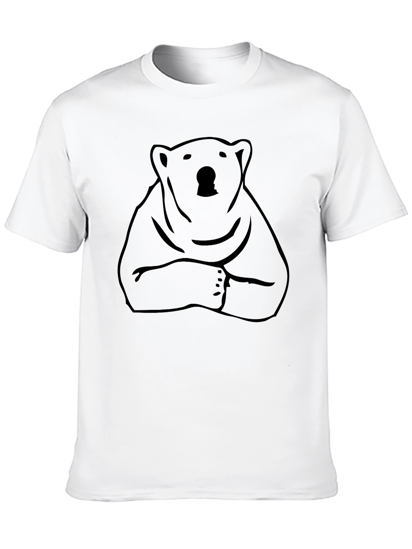 Cool Bear Graphic Tee - Relaxed Fit Black T-Shirt