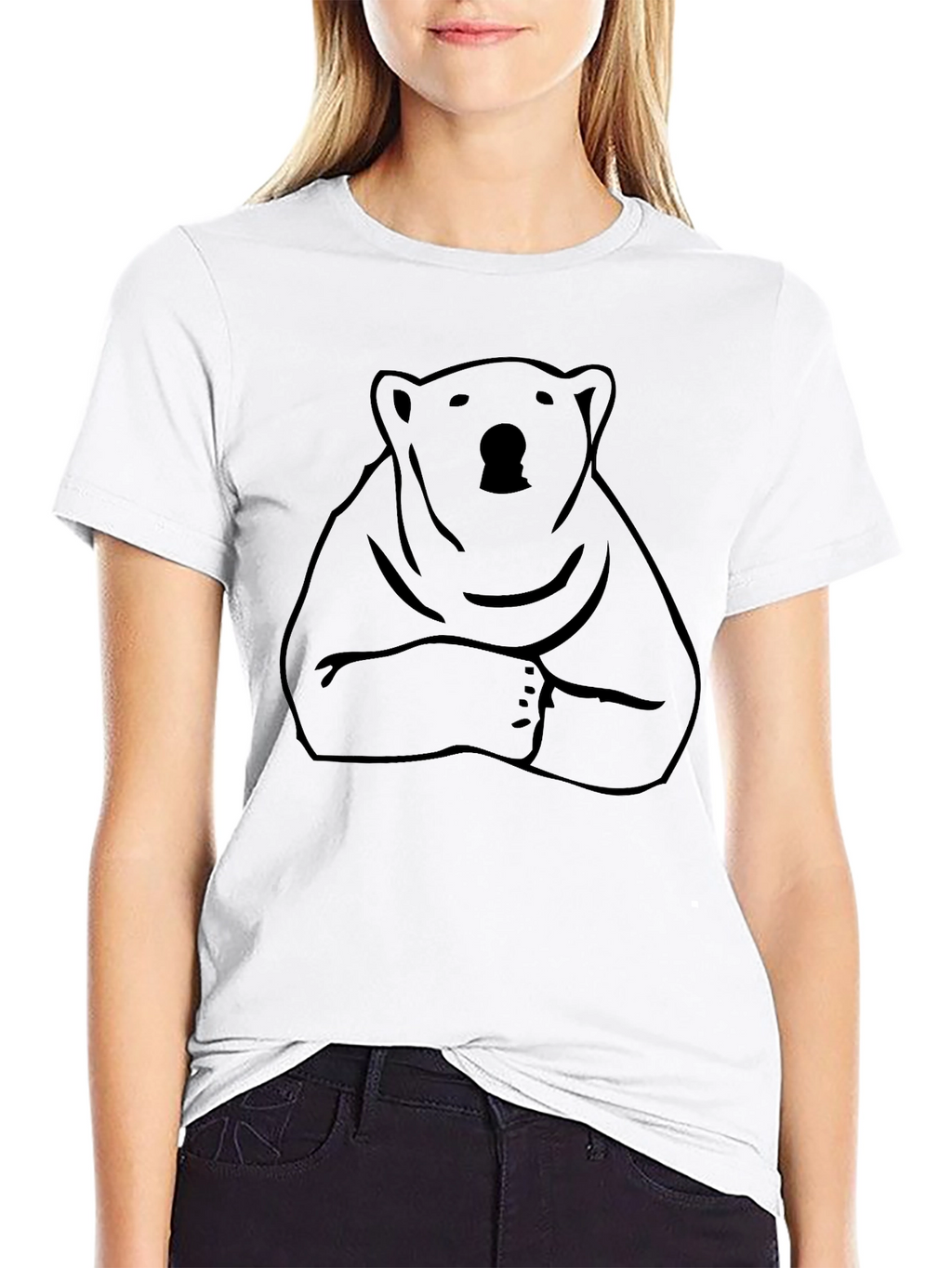 Cool Bear Graphic Tee - Relaxed Fit Black T-Shirt
