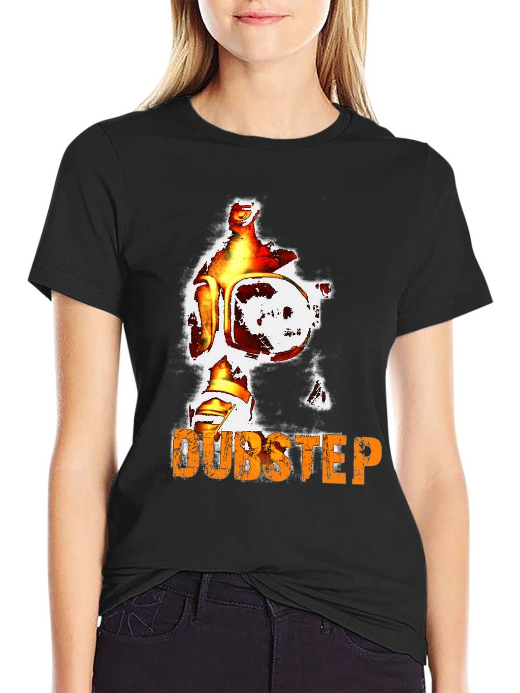 Dubstep Graphic Print Tee - Edgy Style