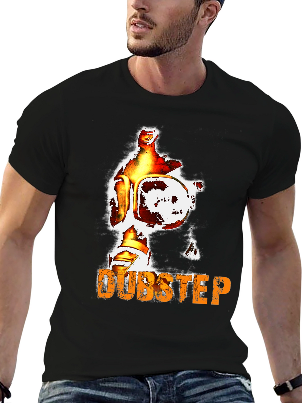 Dubstep Graphic Print Tee - Edgy Style