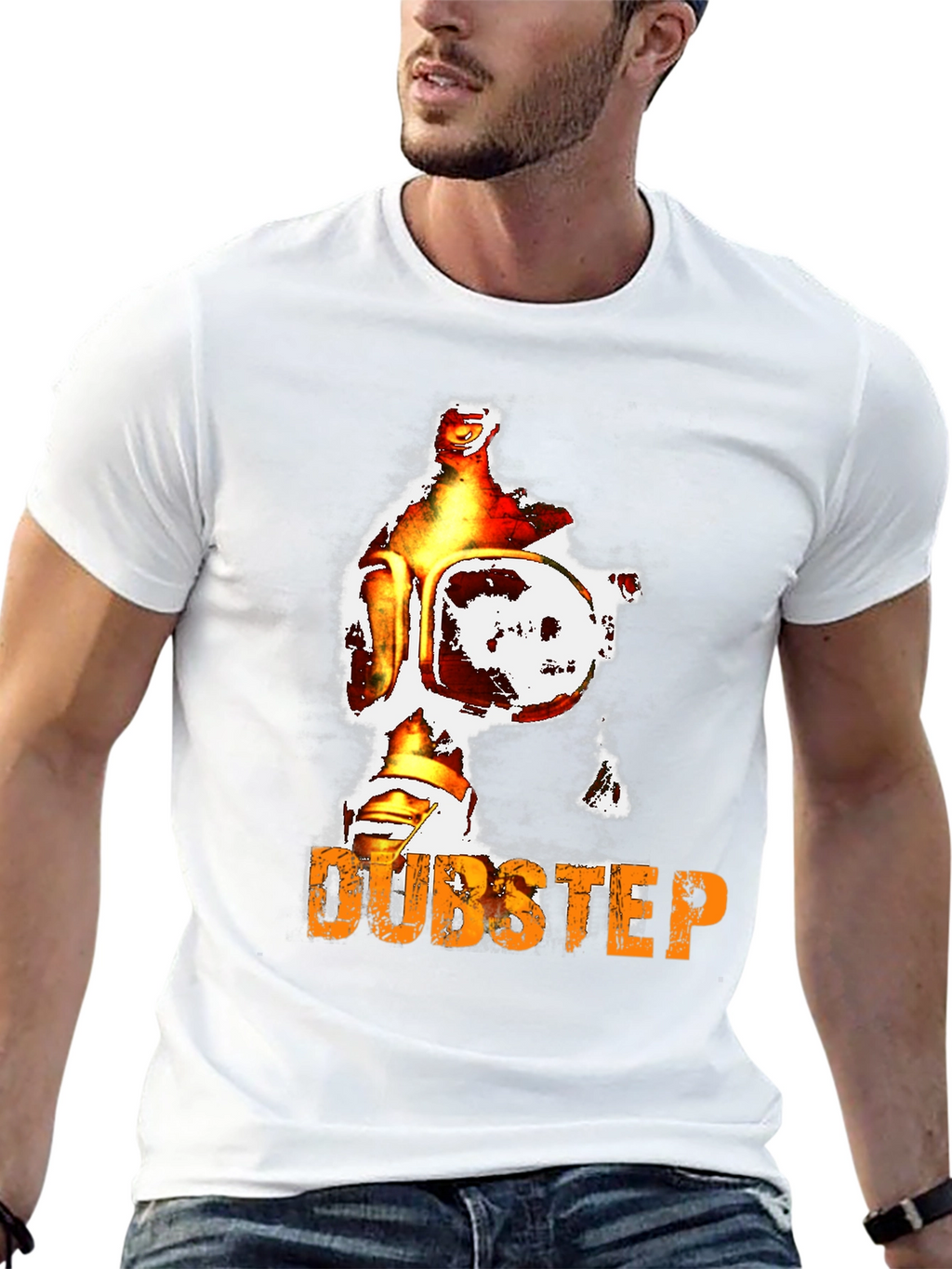 Dubstep Graphic Print Tee - Edgy Style