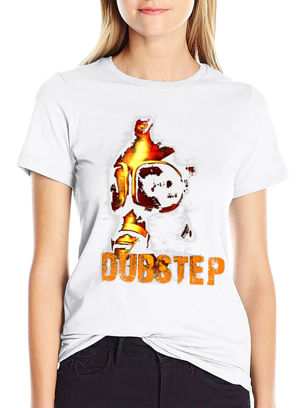 Dubstep Graphic Print Tee - Edgy Style