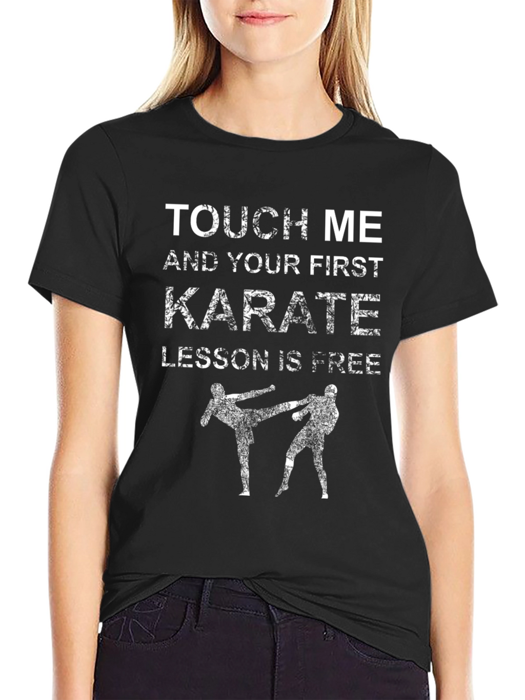 Karate Lesson T-Shirt: Touch Me & Get Free Training!