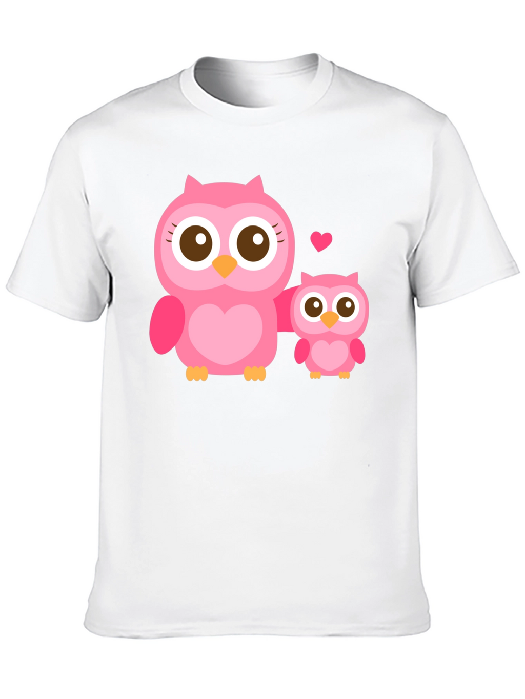 Owl Family Graphic T-Shirt - Black