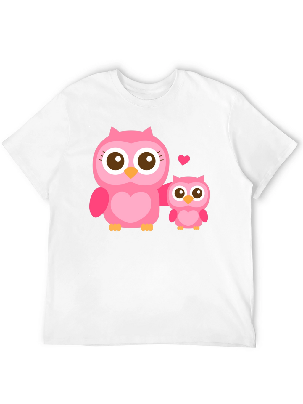 Owl Family Graphic T-Shirt - Black