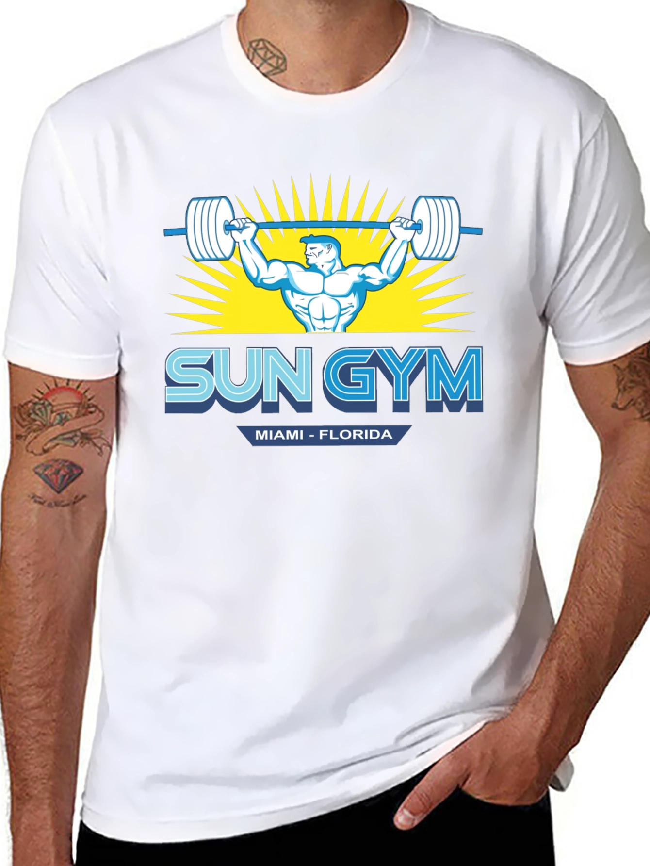 Sun Gym Miami Florida Mens T-Shirt