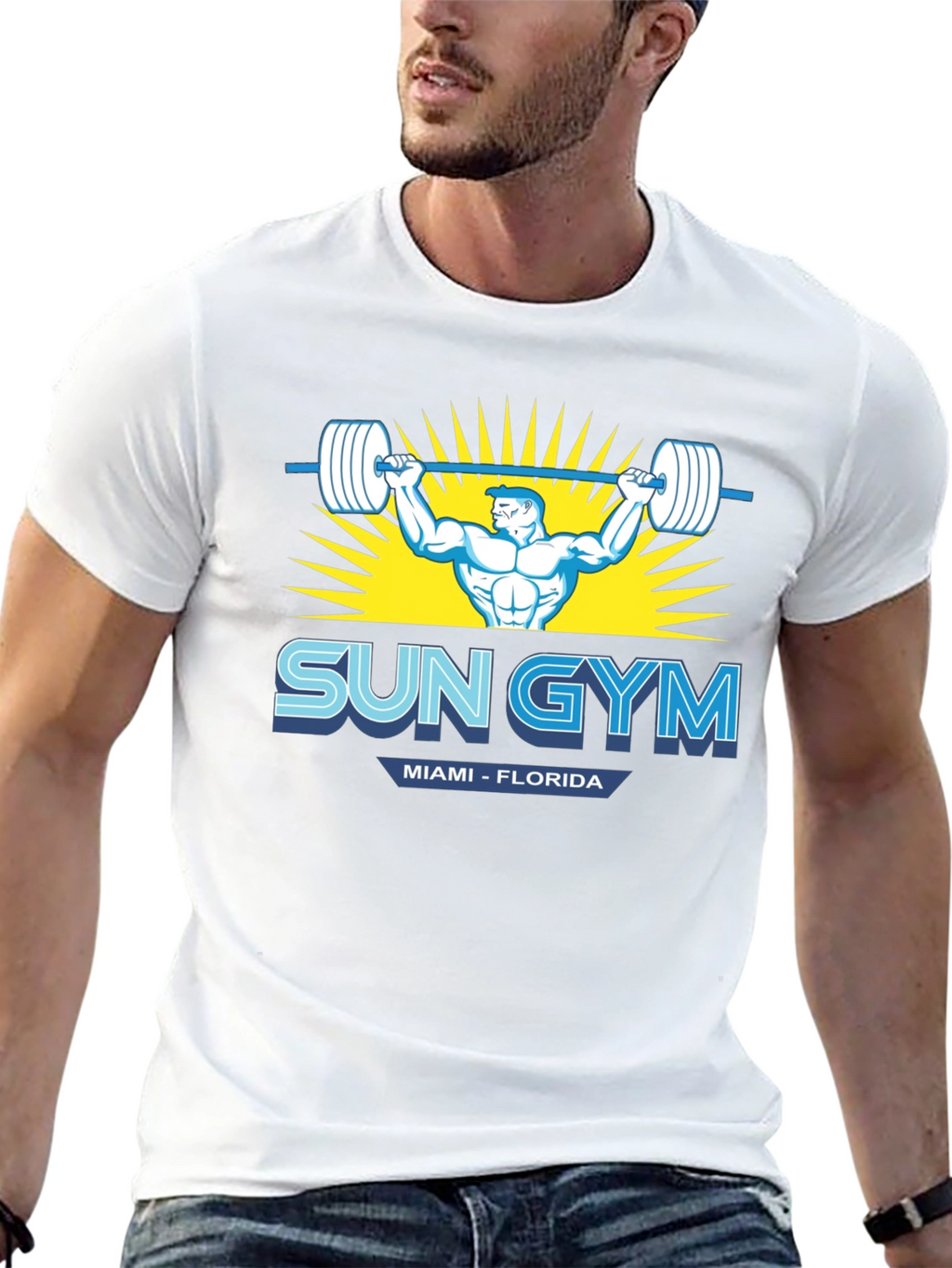 Sun Gym Miami Florida Mens T-Shirt