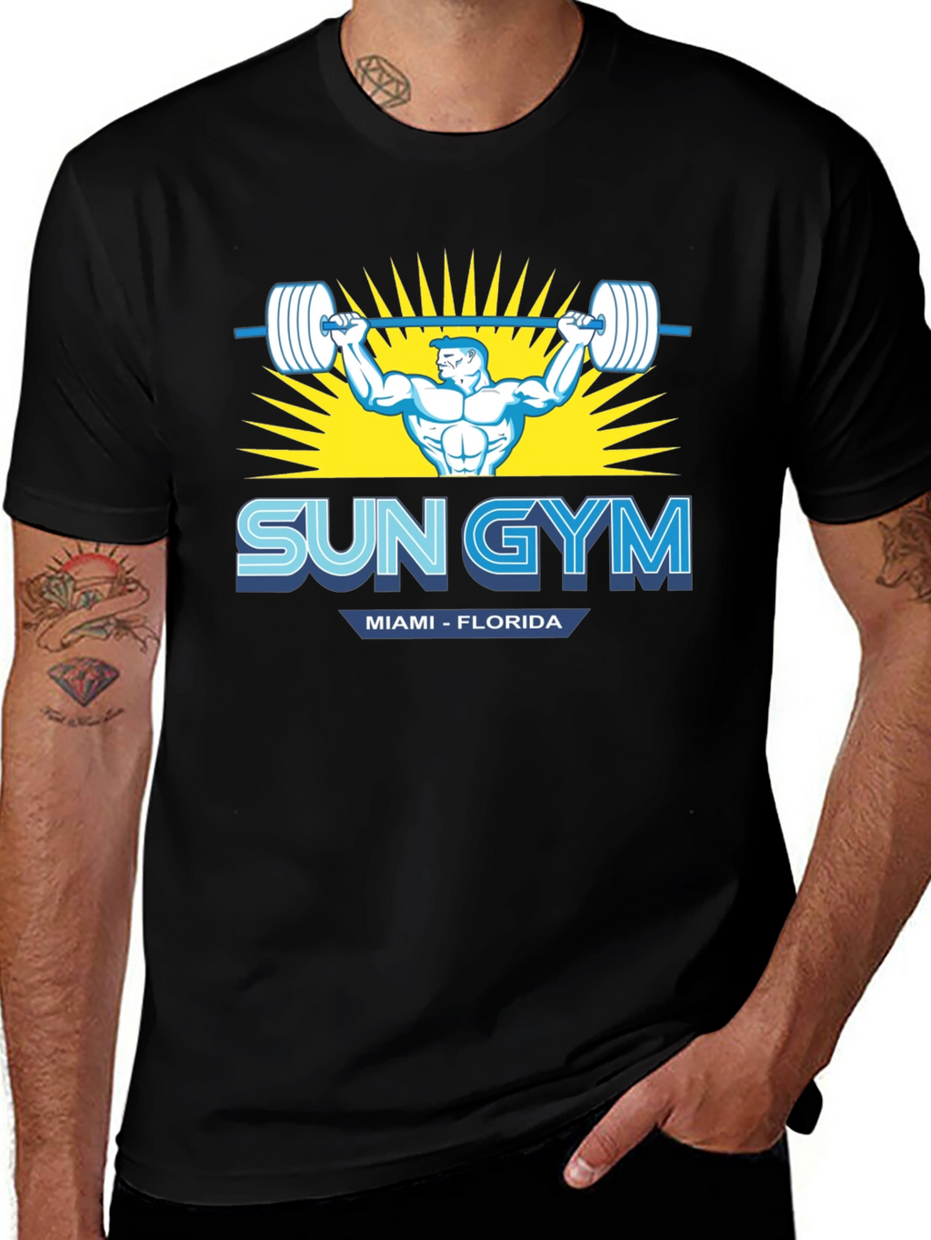 Sun Gym Miami Florida Mens T-Shirt